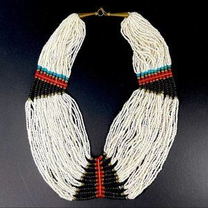 Vintage Naga Style Bib Necklace